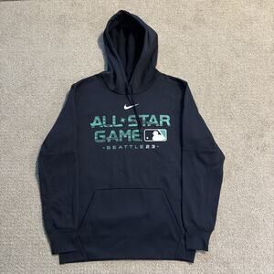 Nike 2023 MLB All Star Game Seattle Men Sz Medium Dri Fit Blue Hoodie Pullover